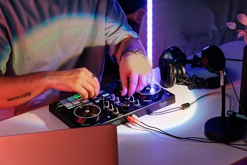 Image of Hercules DJControl Inpulse 200 MK3 - Ideal DJ Controller to Start DJing - Software and Tutorials Included - Spotify and Apple Music streaming with Serato DJ Lite | 2-Deck Beginner-Focused Dj Controller with Touch-Sensitive Jog Wheels, 4 Performance Pads per Deck, Stems Controls