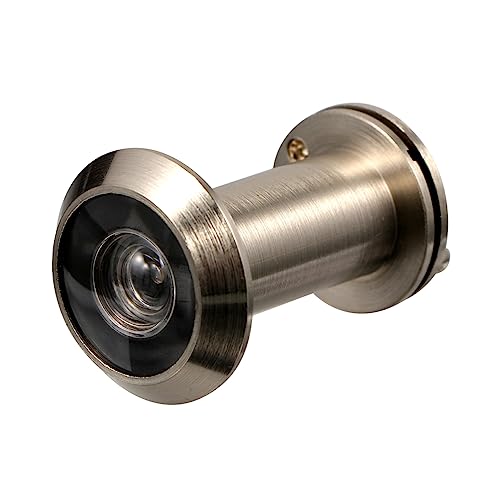 VILLCASE Mirilla de puerta contra robo de cobre con tapa Ángulo amplio de visión Ojo de cerradura para seguridad en el hogar Durable y confiable Detector de puerta para mayor seguridad en cualquier lugar