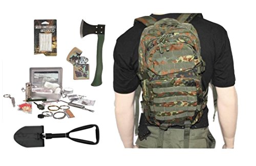 AOS-Outdoor Survival Set Trekking Outdoor Set 6 Teile Flecktarn