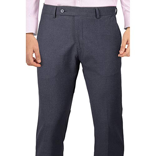 Image of VETTORIO FRATINI by Shoppers Stop Mens 4 Pocket Slub Formal Trousers