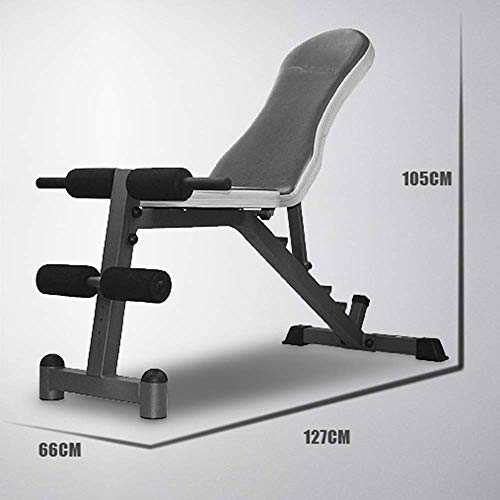 FACAZ Sit-up-board – bankdrukken instelbare oefening, buikspieren fitness rugligging board sterkte, fitnessapparaten, donkergrijs - Image 3