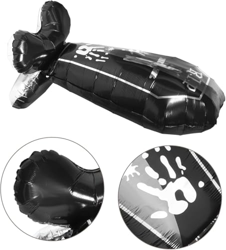 Image of AMFIN (Pack of 1) Self Standing 44 Inch Halloween Coffin Balloon - RIP Inflatable Self-Standing Foil Balloon for Halloween Party Decorations, Haunted House & Spooky Graveyard Decor- Black