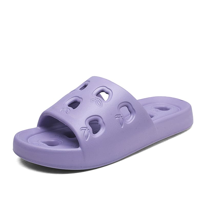 Shower Shoes for Women Quick Drying Shower Slippers Bathroom Sandals Non Slip House Slippers Purple