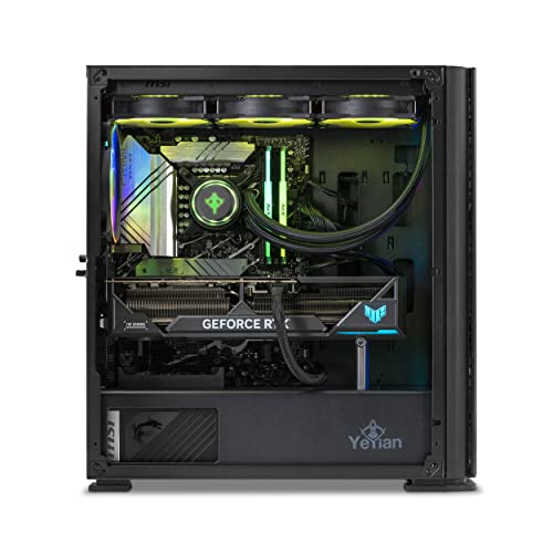 Yeyian Odachi Intel 13Th Gen Vr Pc Gaming,I9 13900Kf 5.80 Ghz Desktop Computer,Rtx 4090, 32Gb Ddr5 5200Mhz,2Tb Nvme Ssd,2Tb Hdd,Z790 Motherboard,Wifi 6, Win 11 Home,7 Argb Fans,1000W 80+ Platinum Psu #TOP1