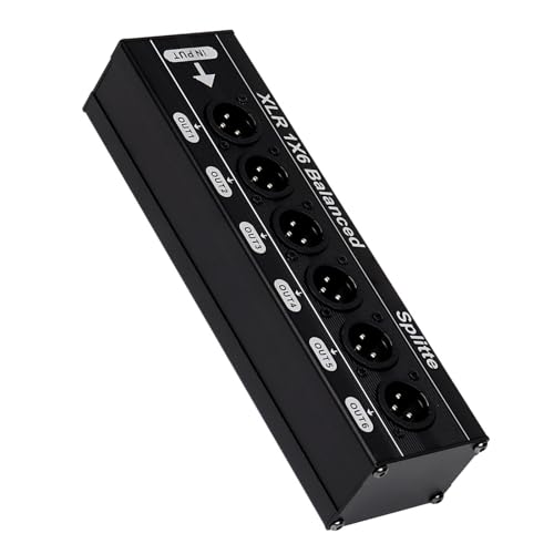 Répartiteur de son équilibré XLR pour diviser 1 signal vers 6 sorties