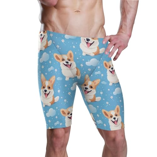 Dog Puppy Pug Animal Cute Swim Jammers Swimsuit for Men B0402811