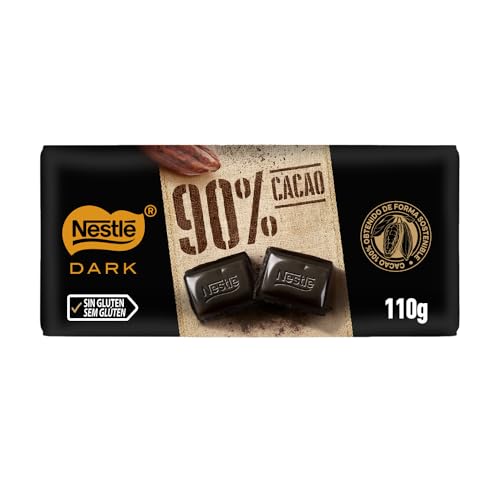Nestlé Extrafino Dark Tableta Choclate Negro 90% Cacao, 110 g