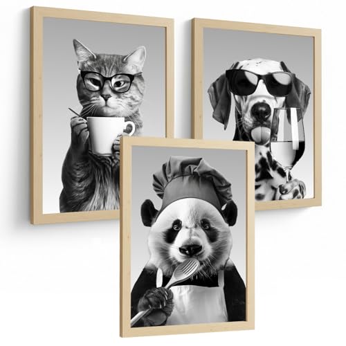 Affiches animaux noir et blanc Nacnic pour rompre la monotonie