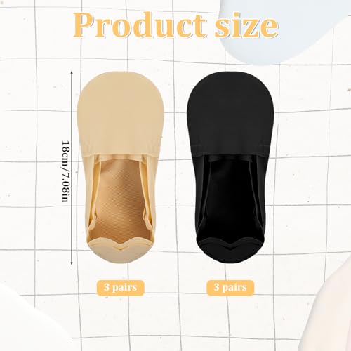 6 Pairs No Show Socks Womens Low Cut Liner Socks Non Slip Invisible Flat Sock for Flats Heels2