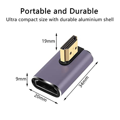 PNGKNYOCN 8K HDMI 90 Degree Adapter,2 Pack Right Angle HDMI 2.1 Male to Female Converter Support 8K@60Hz/4K@120Hz HDR - Image 3