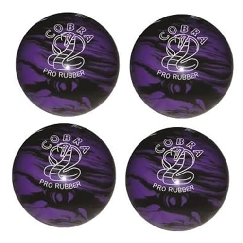 EPCO Candlepin Bowling Balls - Cobra Pro Rubber - Lavender & Black (4 1/2 inch- 2lbs. 6oz.) 4 Balls