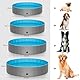 EUGAD Hundepool, Hundepools für große Hunde120x30cm Faltbare Hundeplanschbecken Hunde Pool Anti-Rutsch, PVC Hunde Planschbecken Schwimmbecken Kleine Hunde Pool Wasserspielzeug Outdoor