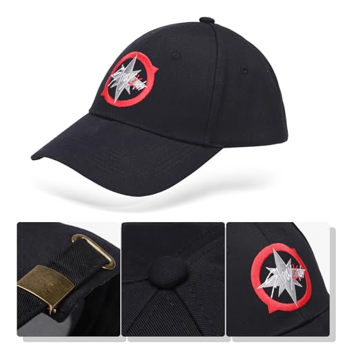 Gorra ajustable color negro unisex cómodo y estilizado miniatura 6