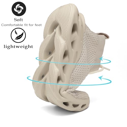 Men’s Fashion Walking Shoes Lightweight Breathable Sneakers – Mesh Knit Sock Sneakers for Gym, Casual, Running, Workout, Slip-On Sport Shoes4