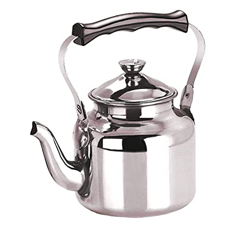 Kuber Industries 2.5 Litre Stainless Steel Tea Pot/Tea Kettle, Dishwasher Safe, Mirror Finish, 25 Cup (Silver)