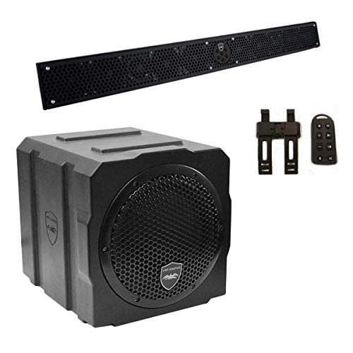 Wet Sounds Package - Black Stealth 10 Ultra HD Sound Bar w/Remote and AS-8 8
