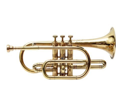SM'SAI MUSICALS Store's Cornet Brass Plated Bb Pitch with Free Hard Case + Mouthpiece (Gold Brass Plated) Nice Music.