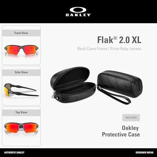 Image of Oakley Flak 2.0 XL OO9188 Rectangle Sunglasses for Men for Women | In Matte Black, Steel & Polished White. Polarized options available. Larger lenses for more coverage; swappable.