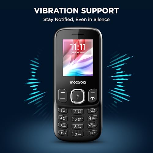 Image of Motorola All-New A10e Dual Sim keypad Phone | 2 Years Replacement | Long Lasting Battery | Bluetooth Facility | Loud Sound | Wireless FM | Auto Call Recording (Black)
