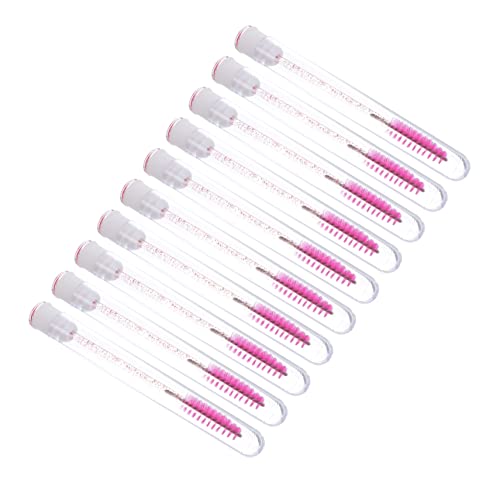 VICASKY Small Eyelash Brush 10pcs Mascara Wands Set Natural Makeup Tool Portable Eyebrow Wand Applicator for Women and Makeup Artists