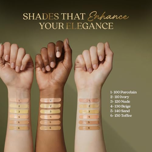 Image of Just Herbs Luxe Illume Correct Creme Concealer | Luxury Makeup | Ayurvedic Skin-Loving Formula | High Coverage | Long-Lasting | Covers Dark Circles (150 TOFFEE)