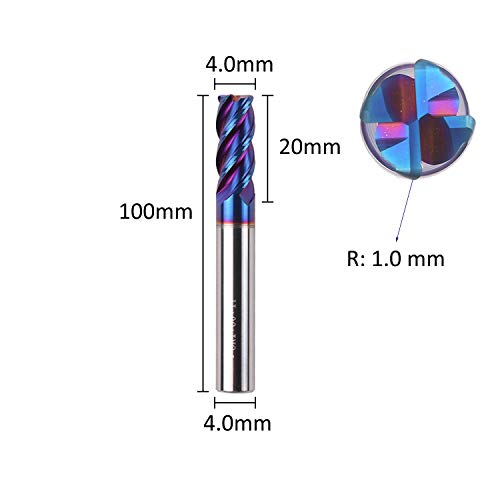 Cor Rad End Mill,1/2