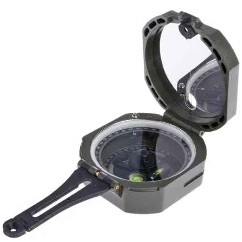 Brújula geológica magnética de bolsillo con instrumento de tránsito 0-360 grados miniatura 1