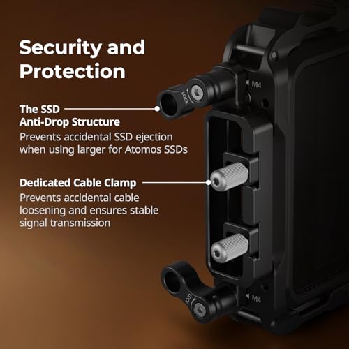 Image of SMALLRIG Monitor Cage for Atomos Ninja V,Built-in NATO Rail and HDMI Cable Clamp Monitor Cage 2209