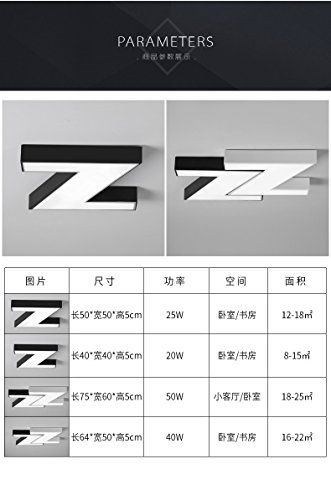 WoOnew Ferro battuto lettera Z Lampada da soffitto...