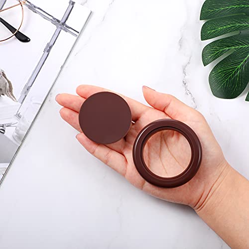 Maitys 4 Pieces Silicone Patio Table Umbrella Hole Ring Plug and Cap Set for Glass Outdoors Patio Table Deck Yard, 2 Inch (Brown)