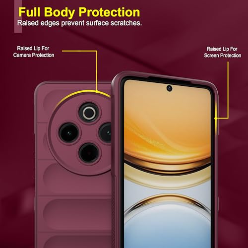 Image of amazon basics Back Case Cover for Vivo T4 5G | Compatible for Vivo T4 5G Back Cover | Liquid Silicon Magic Case with Camera Protection | Plum
