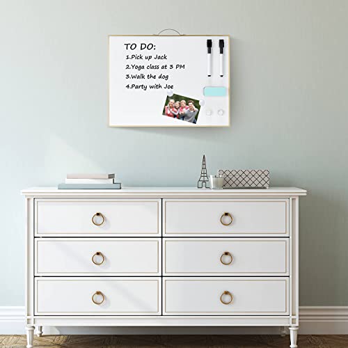 Image of TSJ OFFICE Small Dry-Erase White-Board - 12 X 16 Inches Portable Aluminum Frame Mini Hanging Whiteboard with Handle, to Do List Notepad for Office, Home, School