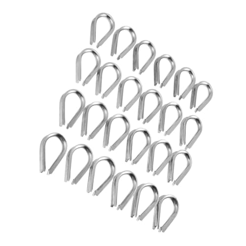 MUCKLILY 304 Stainless Steel Wire Rope Thimble Loop Rope Thimble for Rigging Triangular Protection Ring