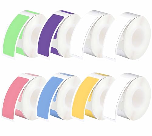HEUIOP 8 Rolls Thermal Printer Labels 12 X 40mm Self-Adhesive Thermal Label Compatible with Phomemo D30 D35 Q30 Q31 Q32 Q30s Label Sticker Refill for Office Home Shcool 160pcs/roll