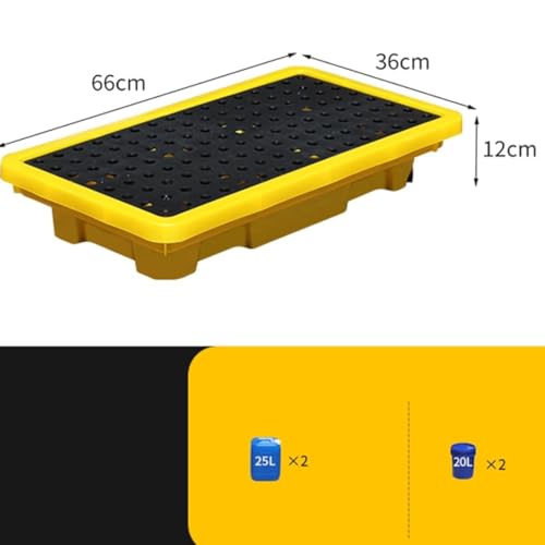 Plateforme de rétention des déversements avec évacuation, palettes modulaires empilables Anti-déversement pour seaux de Peinture et Stockage Industriel