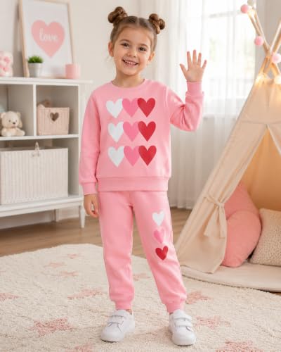 Image of Girls 2 Piece Outfits Toddler Girls Leopard Print T-Shirt and Leggings Set School Outfits Girl Clothes Fall Sets