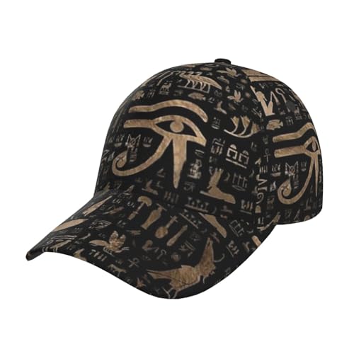 Mushroom068 Casquette égyptienne ancienne Egypte casquette de baseball Egypte chapeau de soleil casquette réglable hiéroglyphes chapeau de camionneur casquette, Égyptien 13, Taille unique