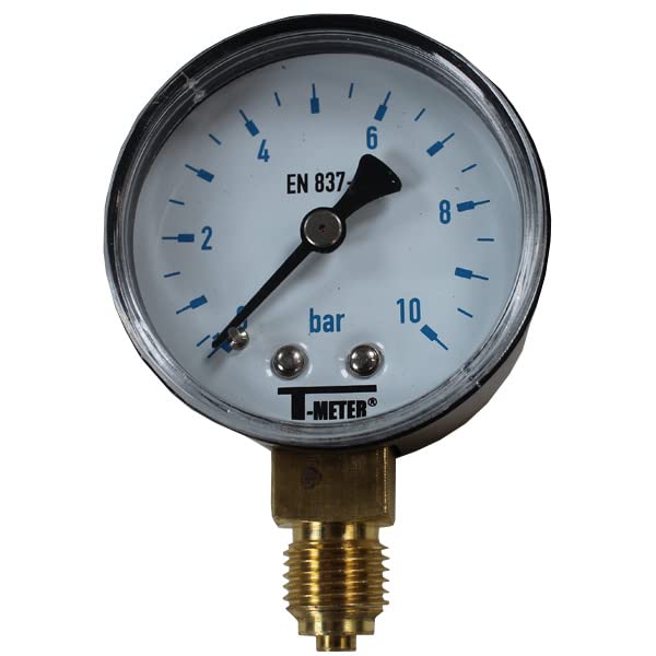 Raccord laiton à visser - Jaquette prise de pression réseau eau Femelle écrou libre 3/4'' (20/27) - Femelle 1" (26/34) + Manomètre Radial 0/10 bars Glycérine - Arcanaute