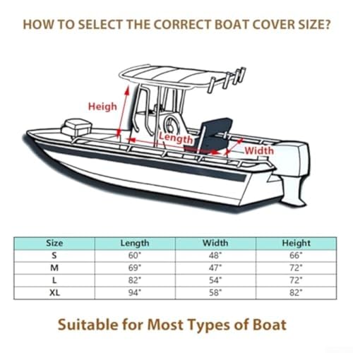 Housse de console centrale en T pour bateau structures standard 208x137x183cm