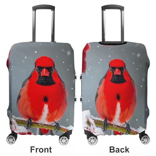 Carry on Luggage Cover Cardinal Birds Snow Cranberries Suitcase Covers for Luggages Tsa Approved Travel Luggage Sleeve Protector Elastic Suitcase Protector Anti-Scratch Washable Fits 19-30 Inch Case -3