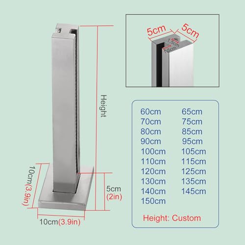 Zestaw balustrad zewnętrznych ze stali nierdzewnej, system balustrad schodowych do tarasu, łatwy montaż, zawiera wszystkie akcesoria, konstrukcja odporna na warunki atmosferyczne
