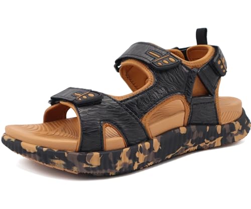 Image of KuaiLu Mens Hiking Sandals with Orthopedic Arch Support Footbed | Sport Recovery Athletic Walking Sandals For Man Outdoor Summer Casual Thick Cushion Beach Water Fisherman Sandal Size 7-15