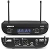VONYX WM82C 2-Channel UHF Dual Wireless Microphone System, Handheld Mic, Headset and Lapel Mics, Receiver with Blue Display for Karaoke, Speech, Presentation and Performance #1