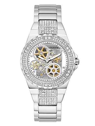 GUESS Orologio da polso Clear-Cut, Tonalità argento., NS, Orologio al