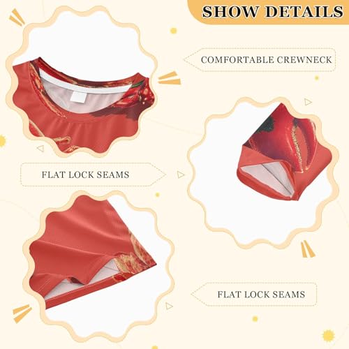 Red Lobsters Boys Rash Guard Long Sleeve UPF 50+ Boys Swim Shirt Quick Dry Shirt for 3-12 Years3