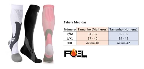 Meia De Compressão Feminina Masculino Para Tratamento Trombose E Má Circulação ¾ (XXG)