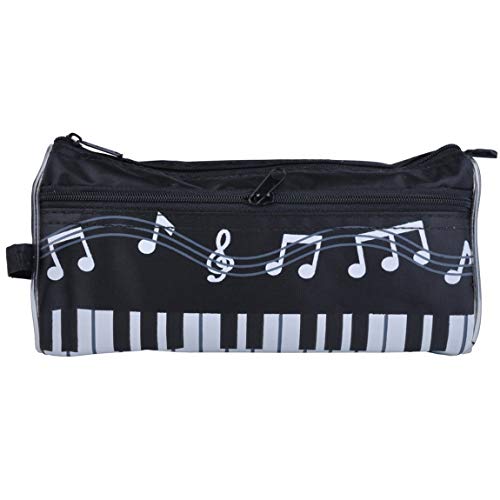 73JohnPol Piano Keyboard Pen Bag Multi-Function Student Stationery Box Cartoon Pencil Case & (Color: Negro)