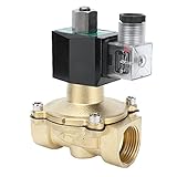MATERIAL PREMIUM: esta válvula solenoide está hecha de material de latón de primera calidad y tiene una larga vida útil. Esta válvula solenoide de latón adopta el cuerpo de forma integral sin rebabas.