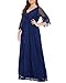 Women Plus Size Maxi Navy Blue Long Lace Boho Bridesmaid Wedding Guest Bohemian Flowy Photoshoot Summer Evening Party Hippie Dresses