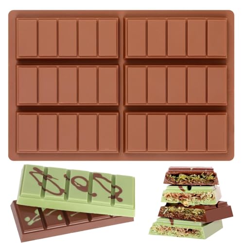 Fimary Chocolate Molds - Non-Stick Chocolate Bar Mold, Break Apart Chocolate Mold Food Grade Deep Mold For Tabs Chocolate Milk Snacks